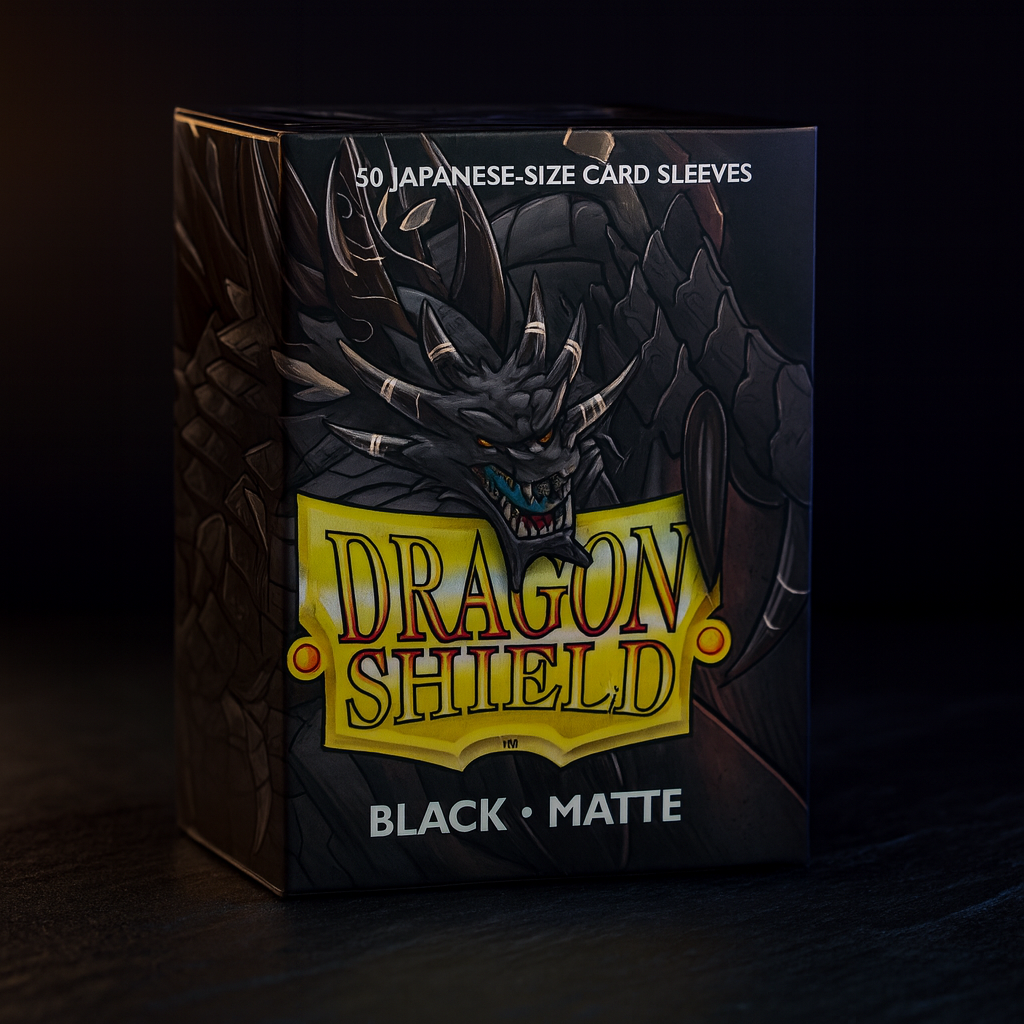 Dragon Shield Japanese Matte Black 60ct Card Sleeves