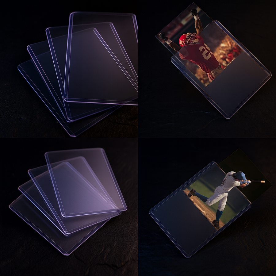 400 Pack Card Toploaders & Sleeves (200 Rigid + 200 Clear)