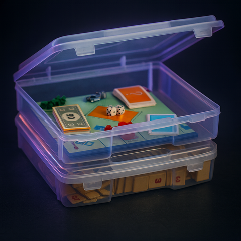 Board Game Storage Containers 2-Pack, Thick Clear, 8.5x11
