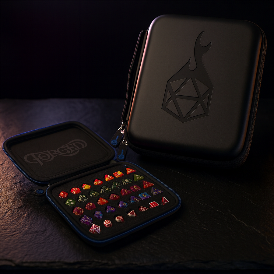 Dice Display Case with Foam Holds 5 D&D Dice Sets