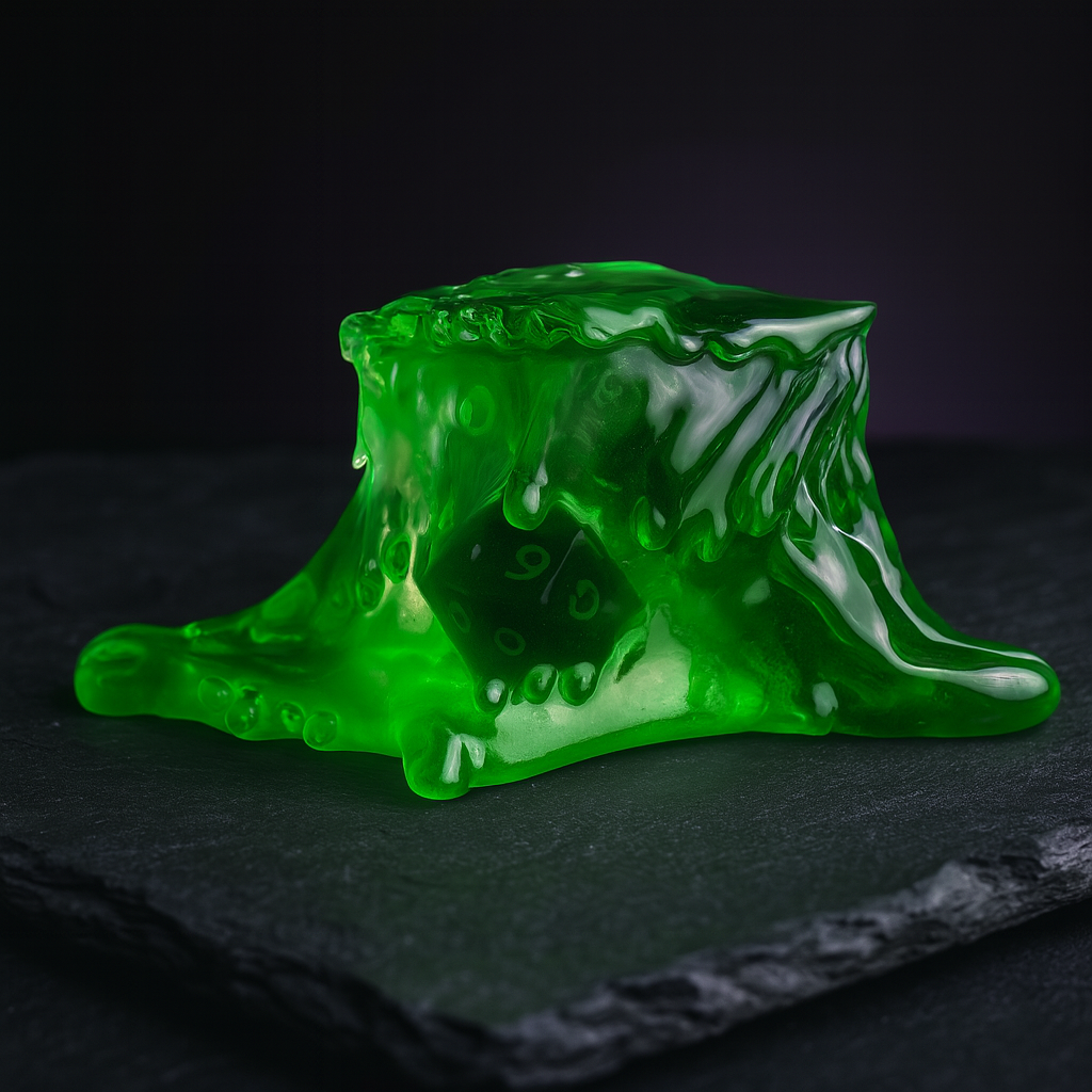Dice Jail Gelatinous Cube, Resin Dice Prison for DnD
