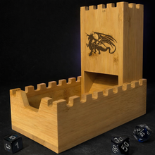 Bambus Klappbarer Holz-Würfelturm für DnD und Tabletop-RPG