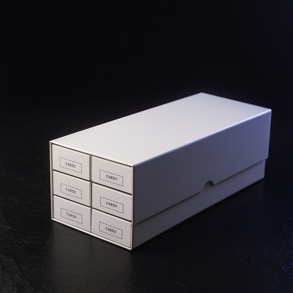 Card Storage Box 10-Pack, 1,000 Count Heavy Duty Cardboard