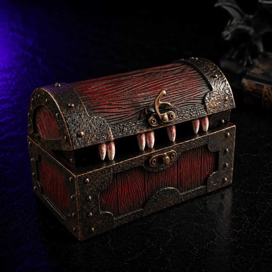 Mimic Chest Dice Storage Box, DnD dice storage