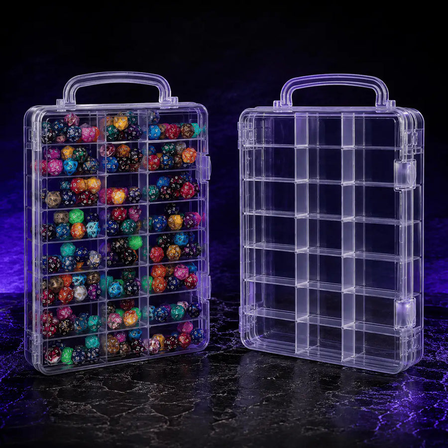 Transparent Dice Storage Case, DnD dice storage for tabletop RPGs