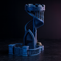 Spiral Staircase Dice Tower and Tray for D&D Dice Rolling