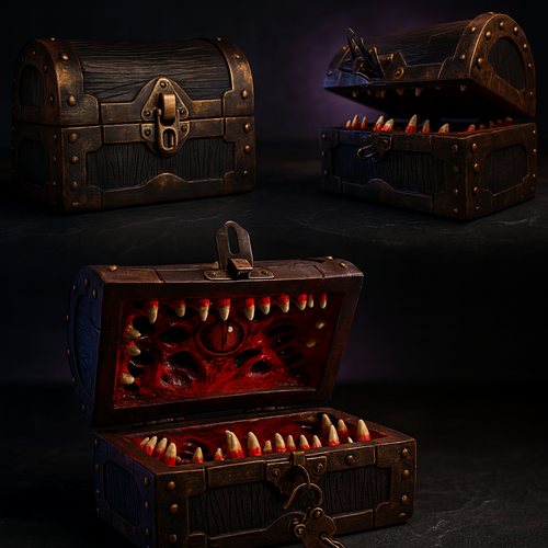 Scatola per Dadi Mimic con Lucchetto e Chiave Gratis, Contiene 4 Set Poliedrici