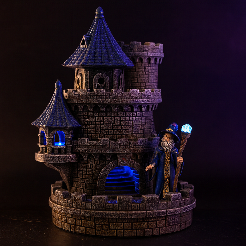 Wizard's Castle Resin Dice Tower Hand Painted for DnD