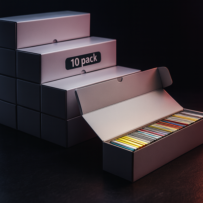 Card Storage Box 10-Pack, 1,000 Count Heavy Duty Cardboard