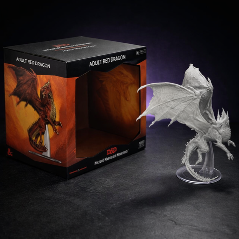Ausgewachsener Roter Drache Große Miniatur Unbemalt für DnD