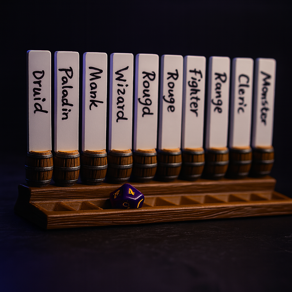 Modular Initiative Tracker for D&D with 10 Barrel Slots
