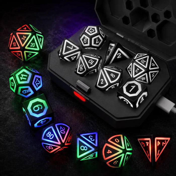 Rechargeable LED Dice Set