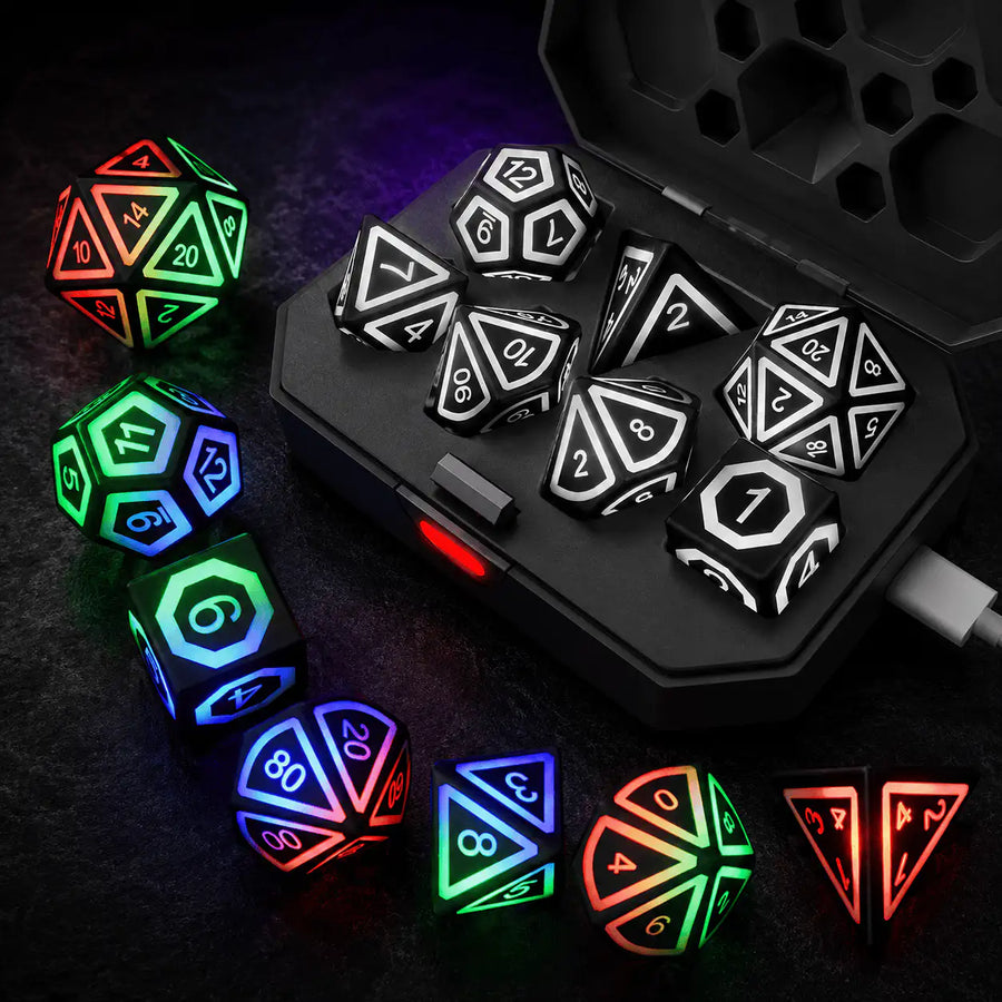 Rechargeable LED Dice Set