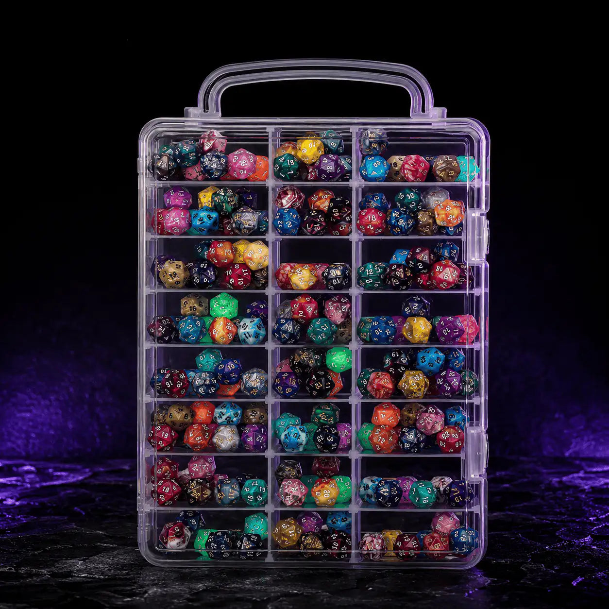 Transparent Dice Storage Case in 1, DnD dice storage